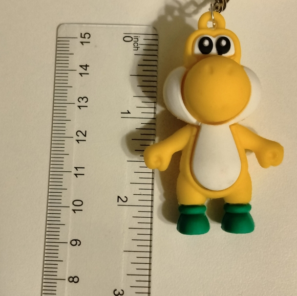 New- Yellow Yoshi Keychain with Charms - Picture 7 of 7